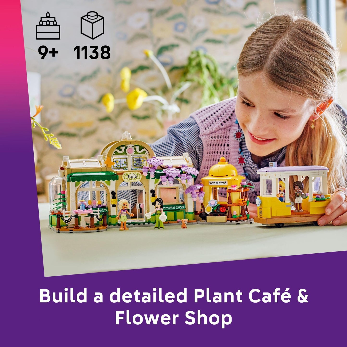 LEGO Friends Plant Café & Flower Shop 42671 – Pretend Play Set with 4 Minidolls