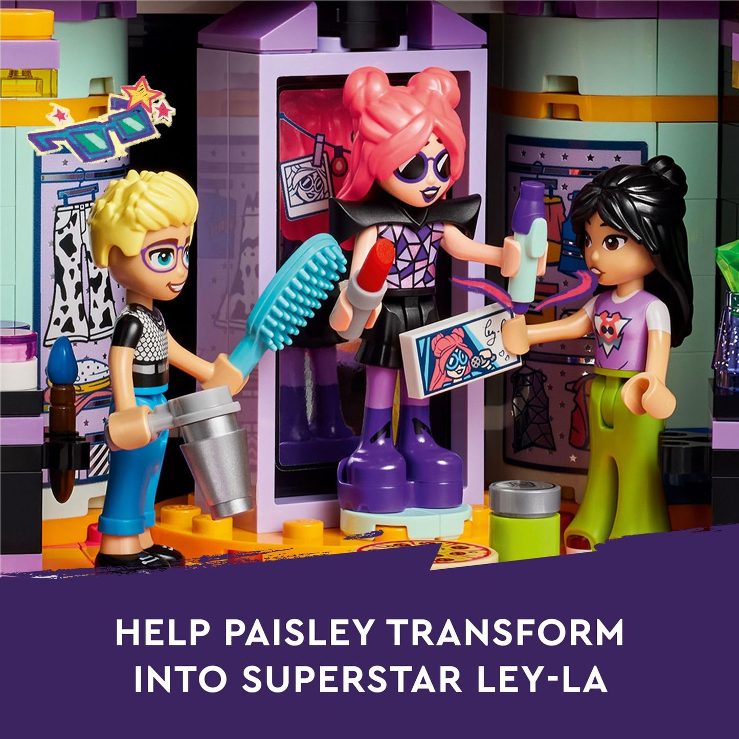 LEGO Friends Pop Star Music Tour Bus 42619 – 845-Piece Playset for 8+ Kids