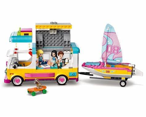 LEGO Friends Forest Camper Van and Sailboat 41681 – 487 Pieces