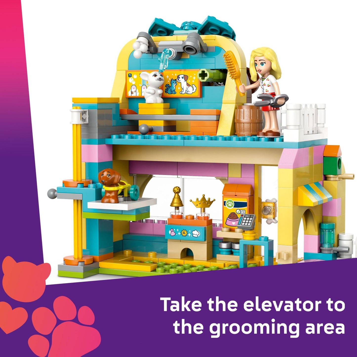LEGO Friends Pet Accessories Shop 42650 – 3 Minidolls, Pets & Grooming Playset