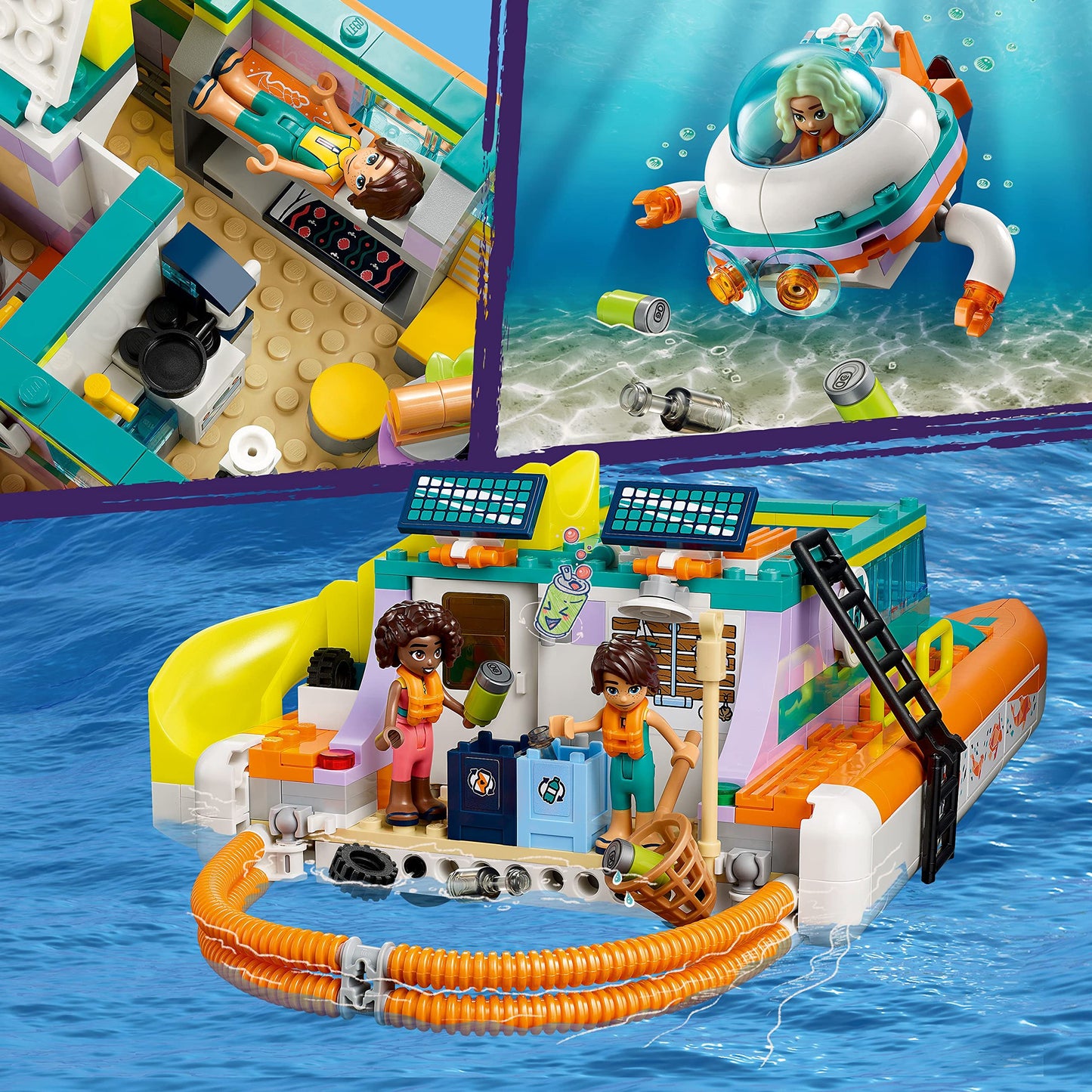 LEGO Friends Sea Rescue Boat 41734 | Ocean Rescue Toy Set for Ages 7+ | 717 Pieces