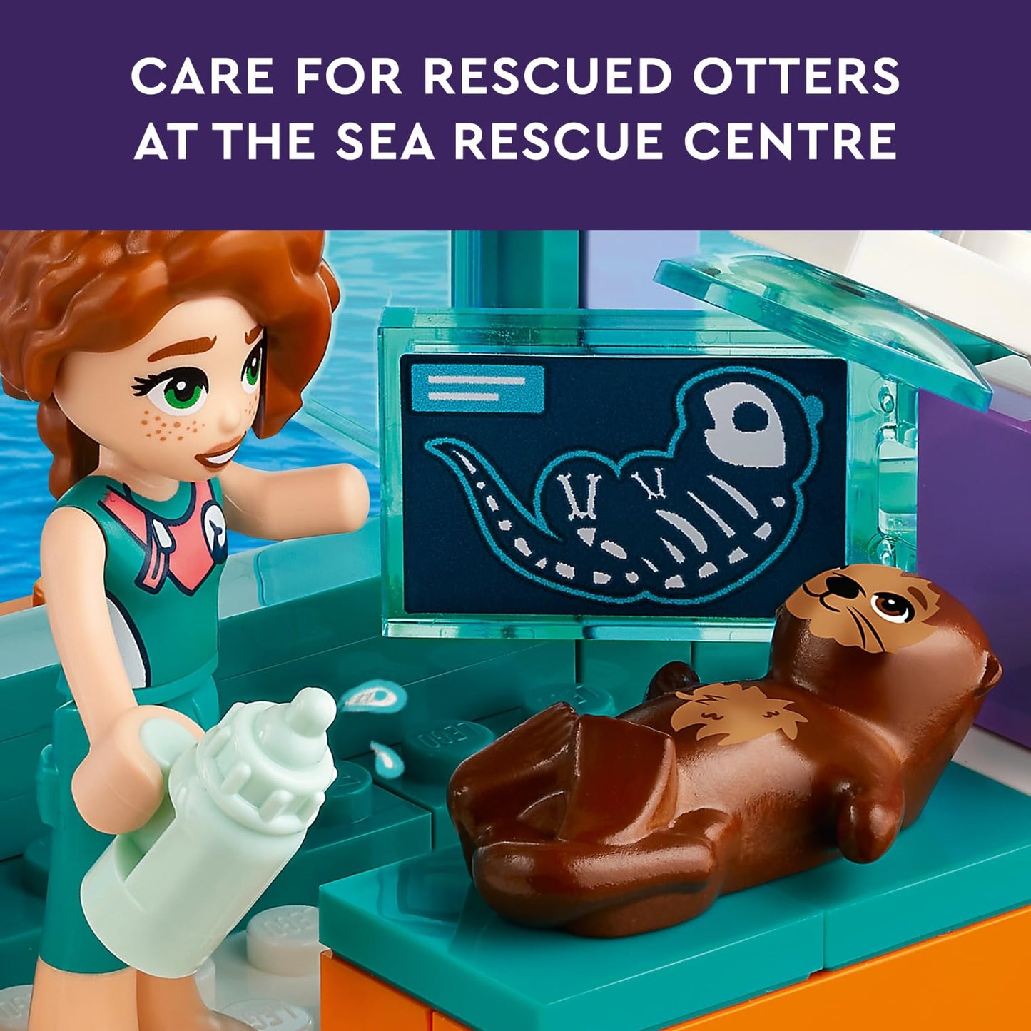 LEGO Friends Sea Rescue Center 41736 – Ocean Vet Playset with 3 Mini-Dolls & Sea Life