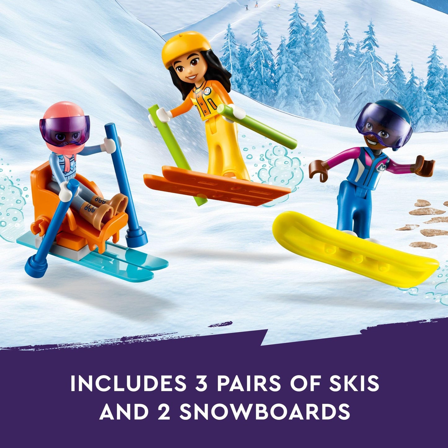 LEGO Friends Holiday Ski Slope & Café (42620) | 3 Mini-Dolls, 980 Pieces, Snowy Role-Play
