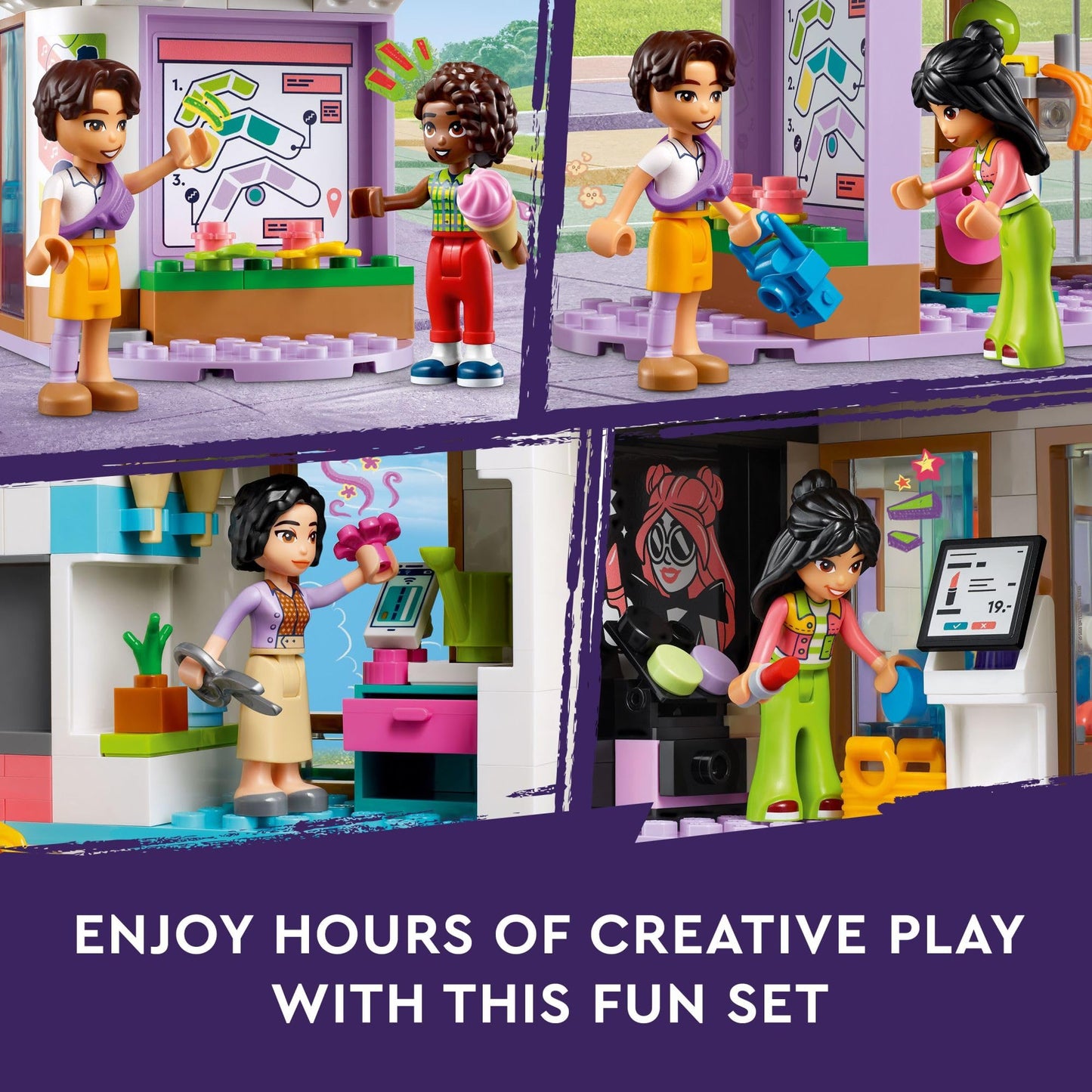 LEGO Friends Heartlake City Shopping Mall 42604 – 1,237-Piece Building Toy with 7 Mini-Dolls
