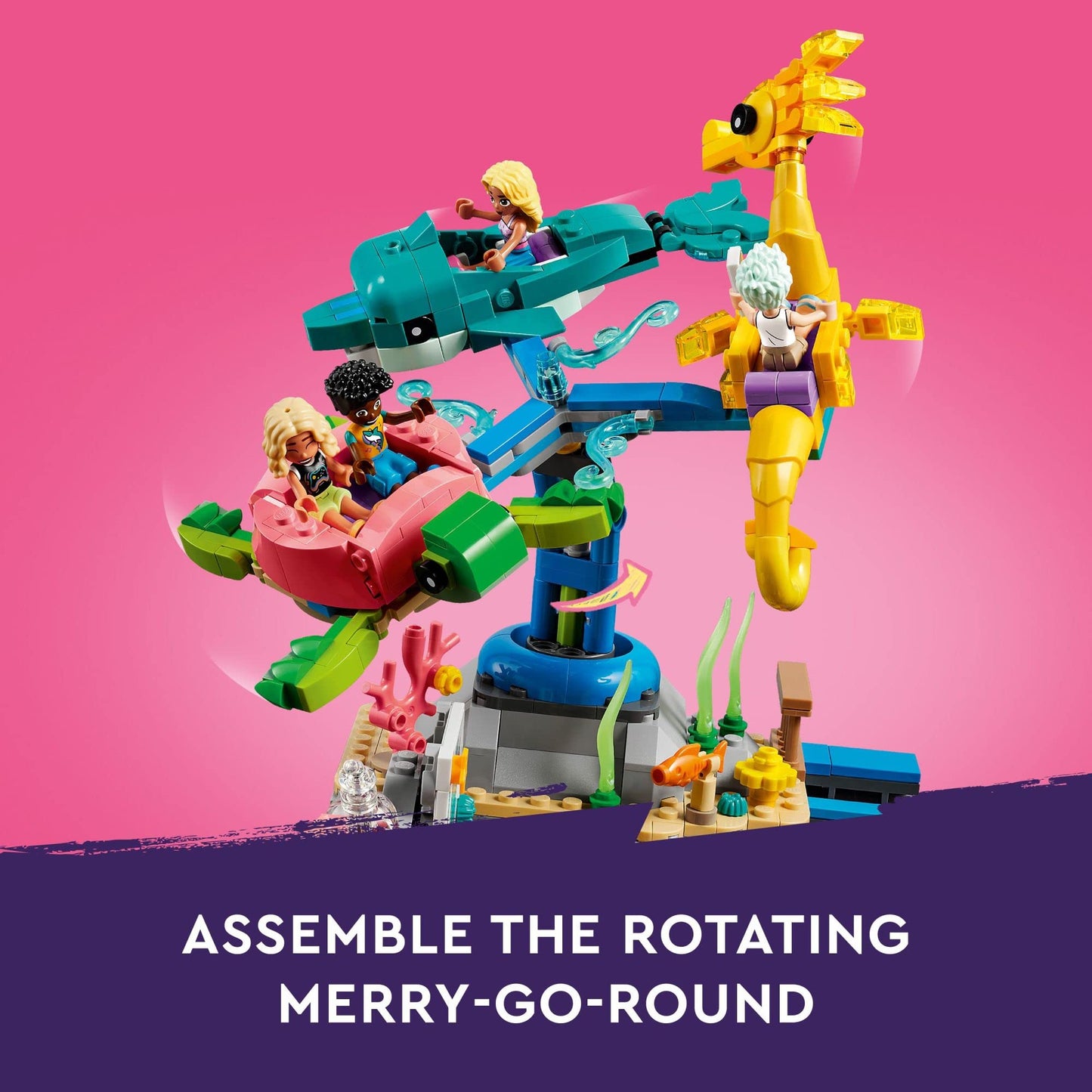 LEGO Friends Beach Amusement Park 41737 – Advanced Build with Carousel, Wave Machine & Shooting Gallery (Ages 12+)