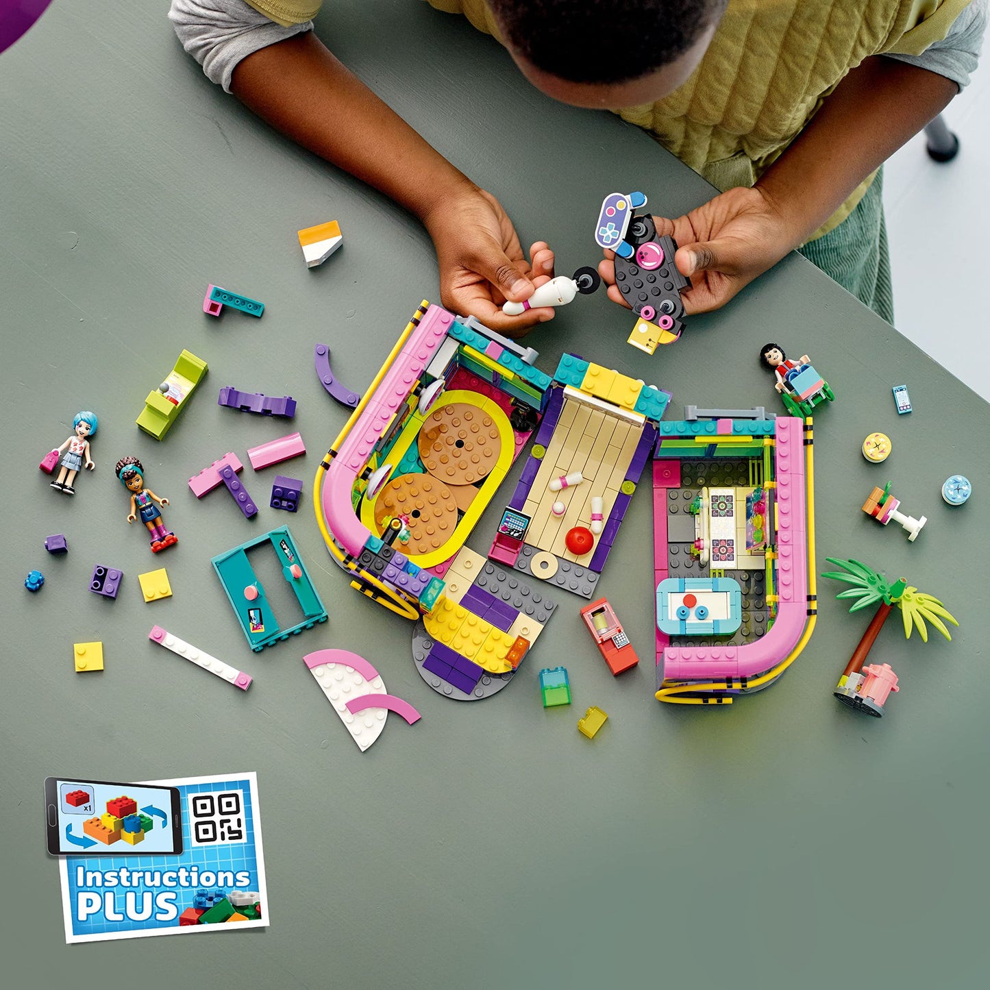 LEGO Friends Roller Disco Arcade Set 41708 – 3-in-1 Roller Disco, Bowling Alley & Arcade Game with Andrea Mini-Doll
