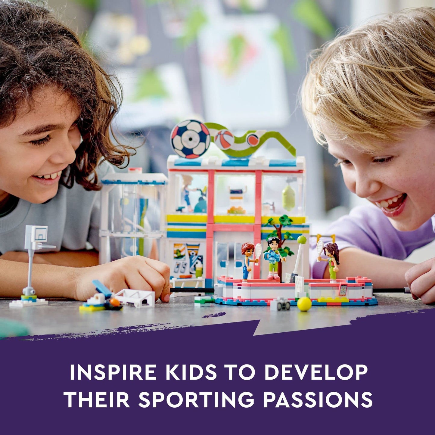 LEGO Friends Sports Center 41744 – Football, Basketball & Tennis Building Set (Ages 8+)
