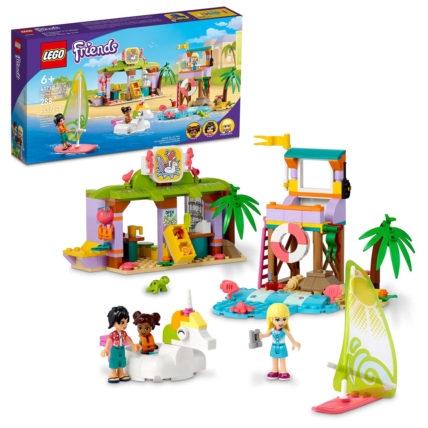 LEGO Friends Surfer Beach Fun 41710 Building Set – 288 Pieces for Creative Beach Play