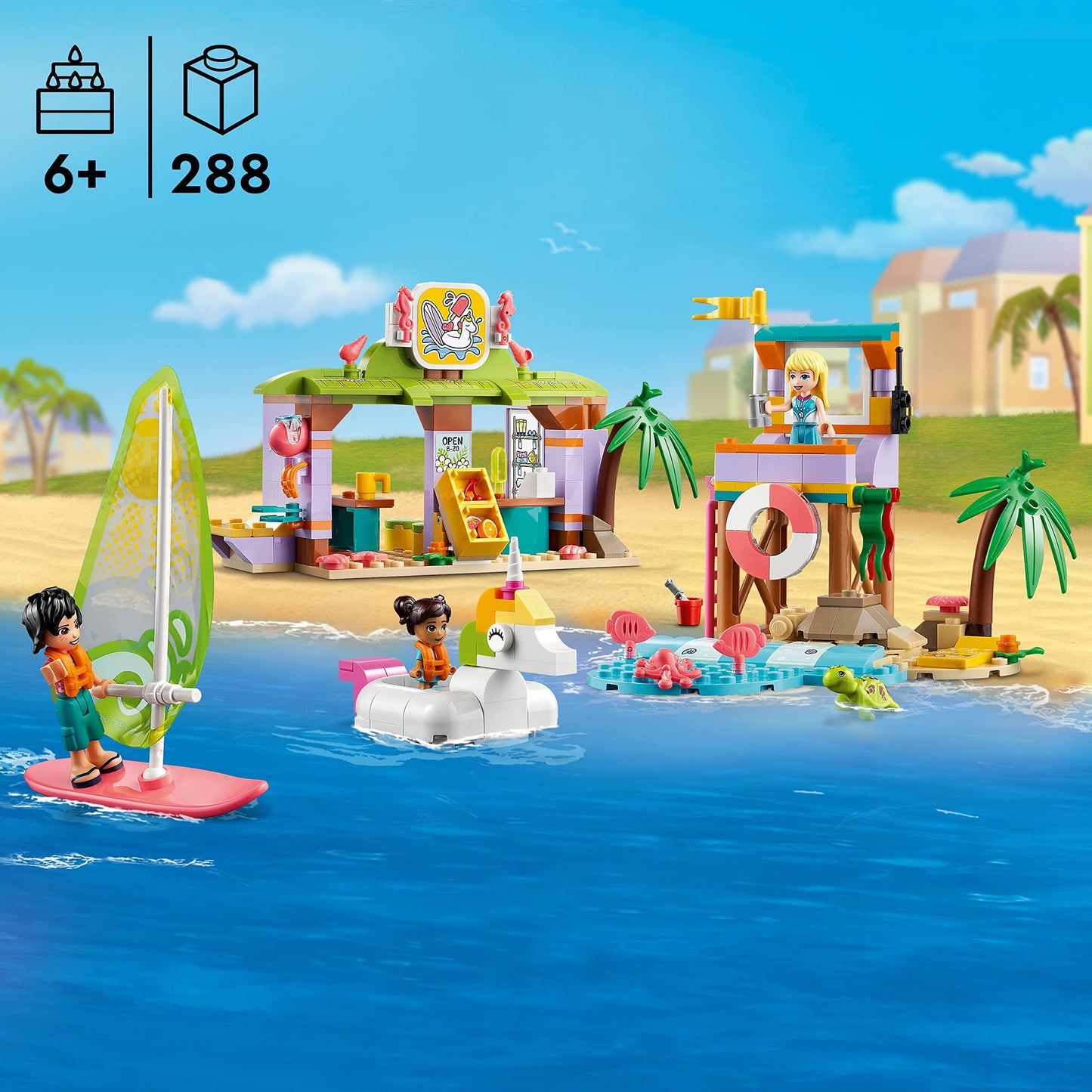 LEGO Friends Surfer Beach Fun 41710 Building Set – 288 Pieces for Creative Beach Play