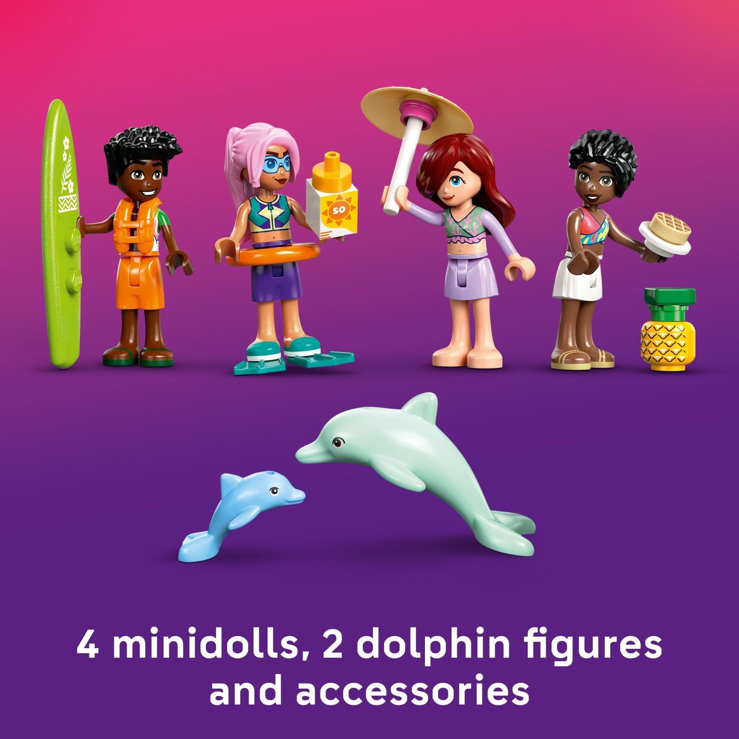 LEGO Friends Travel Boat Adventure 42664 – Boat Playset with Dolphins & 4 Minidolls (Ages 8+)