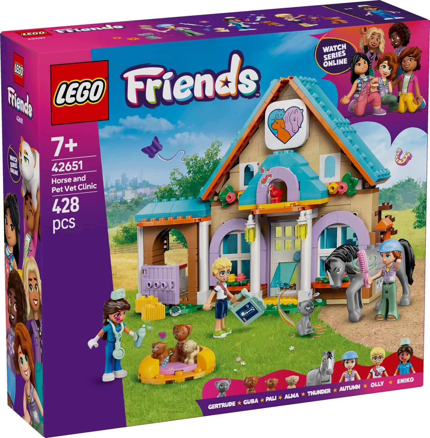 LEGO Friends Animal Hospital and Pets 42651 – Vet Clinic Playset for Kids 7+