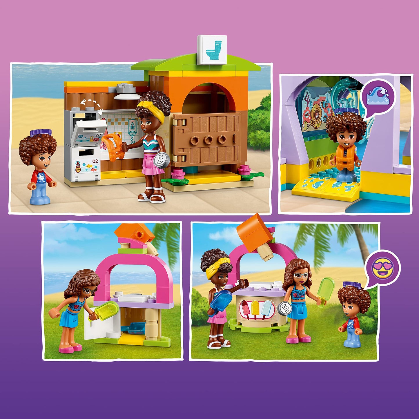 LEGO Friends Water Park 41720 – 373-Piece Play Set with Two Mini-Dolls