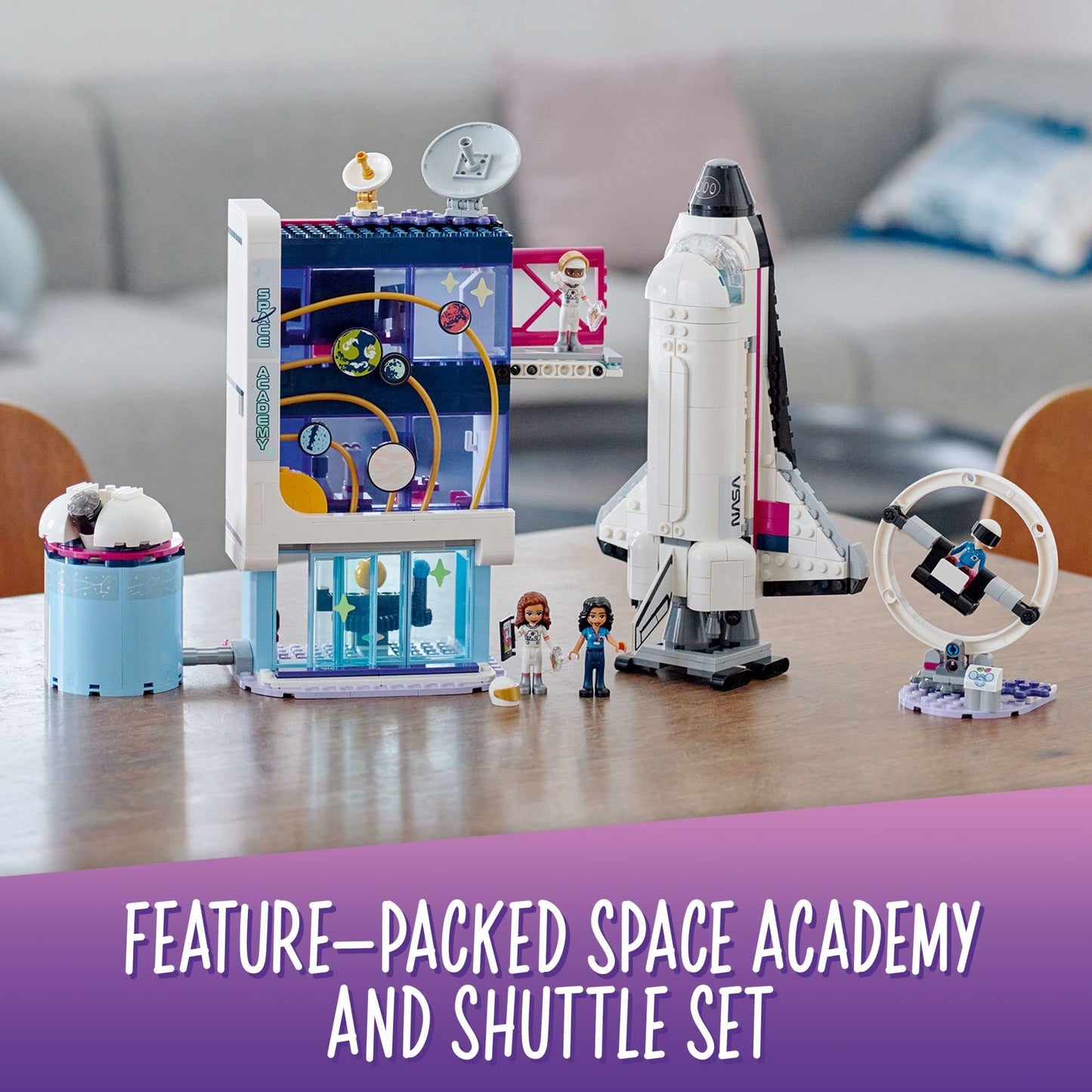 LEGO Friends Olivia’s Space Academy Shuttle 41713 – NASA-Inspired Space Toy for Kids 8+