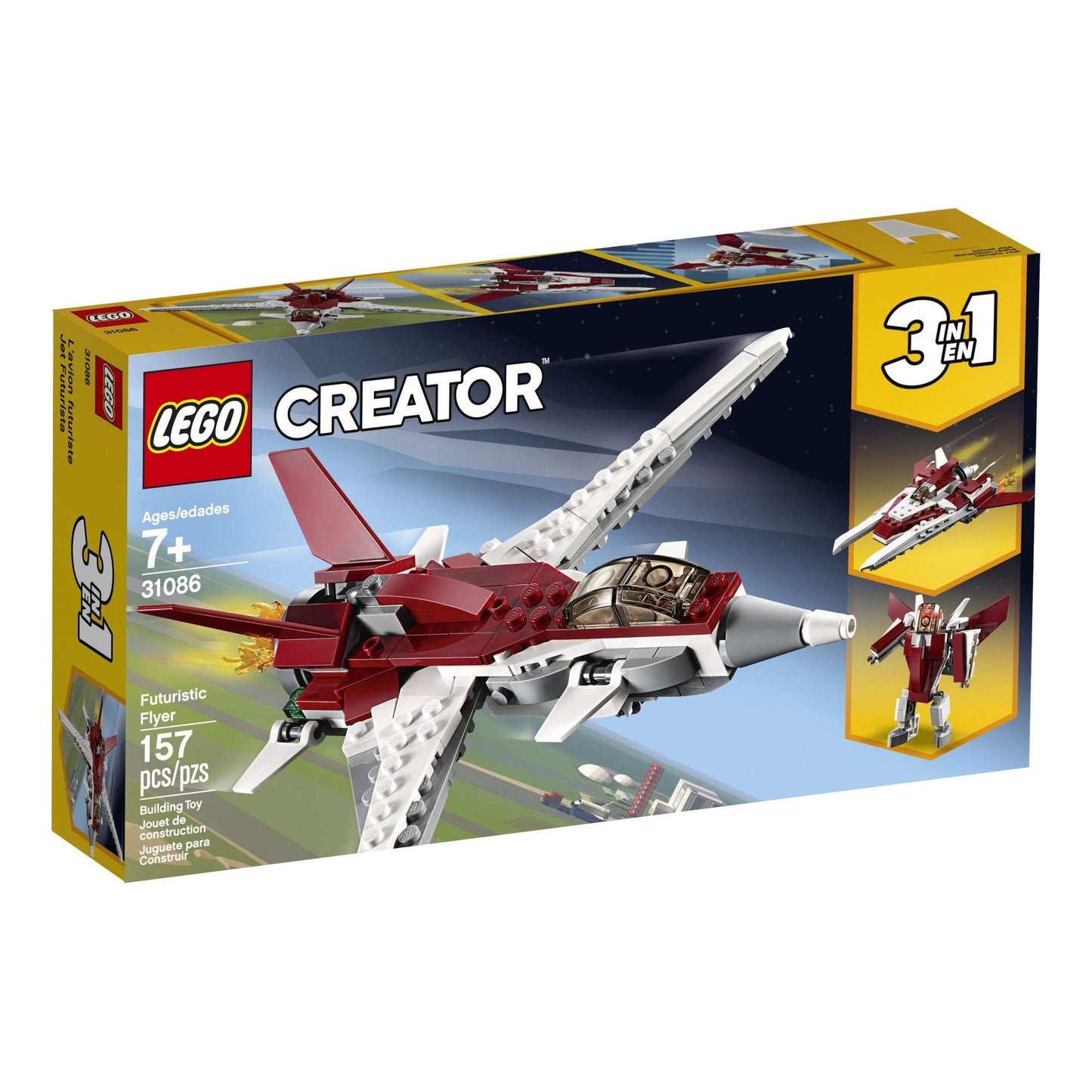LEGO Creator 3in1 Futuristic Flyer 31086 – 157-Piece Building Kit