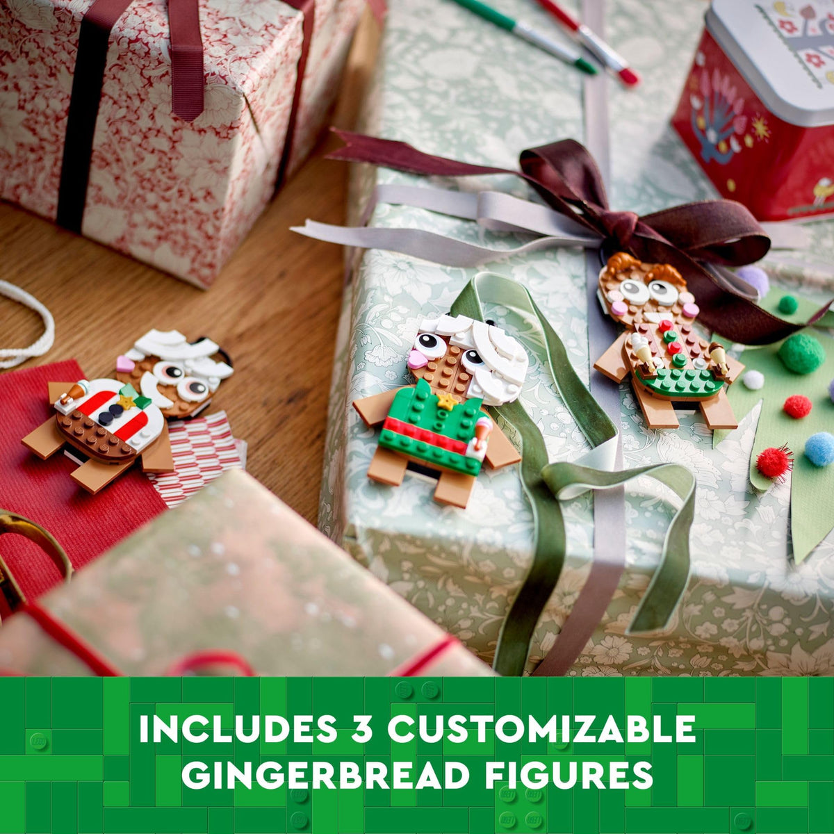 LEGO Gingerbread Ornaments (40642) – 3 Buildable Figures for Tree Decor