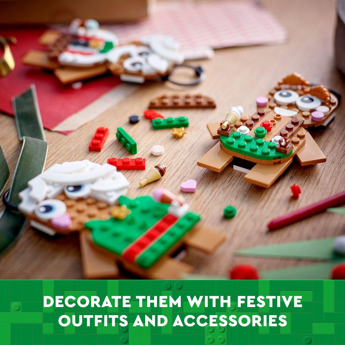 LEGO Gingerbread Ornaments (40642) – 3 Buildable Figures for Tree Decor
