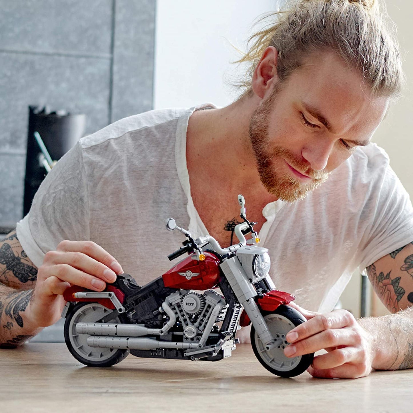 LEGO Creator Expert Harley-Davidson Fat Boy 10269 Building Kit – 1,023 Pieces