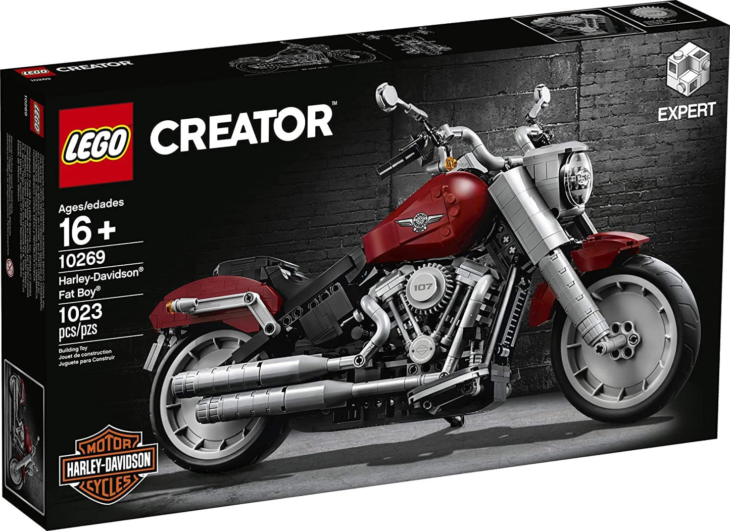 LEGO Creator Expert Harley-Davidson Fat Boy 10269 Building Kit – 1,023 Pieces