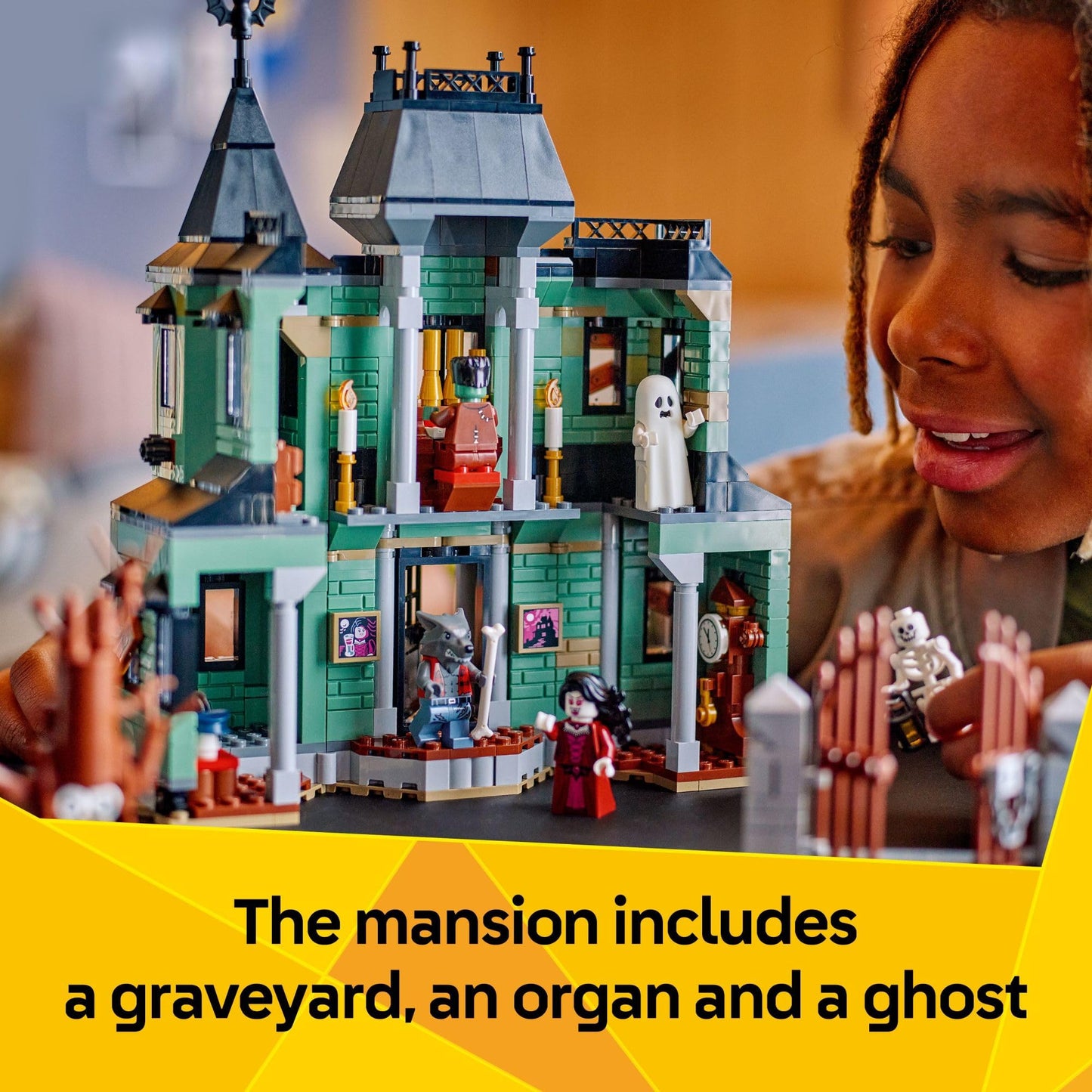 LEGO Creator 3-in-1 Haunted Mansion (31167) | 736-Piece Building Toy for Kids 9+