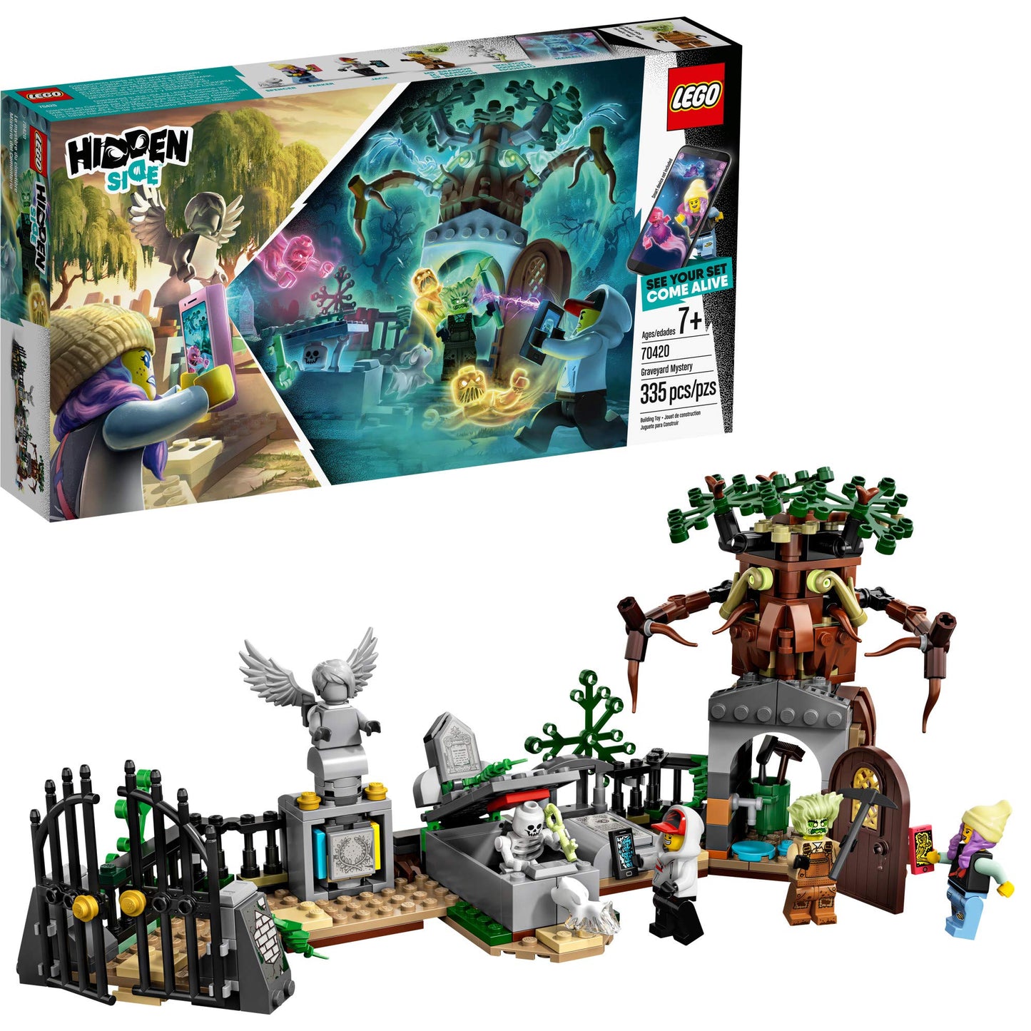 LEGO Hidden Side Graveyard Mystery 70420 Building Kit – AR Playset for 7+ (335 Pieces)