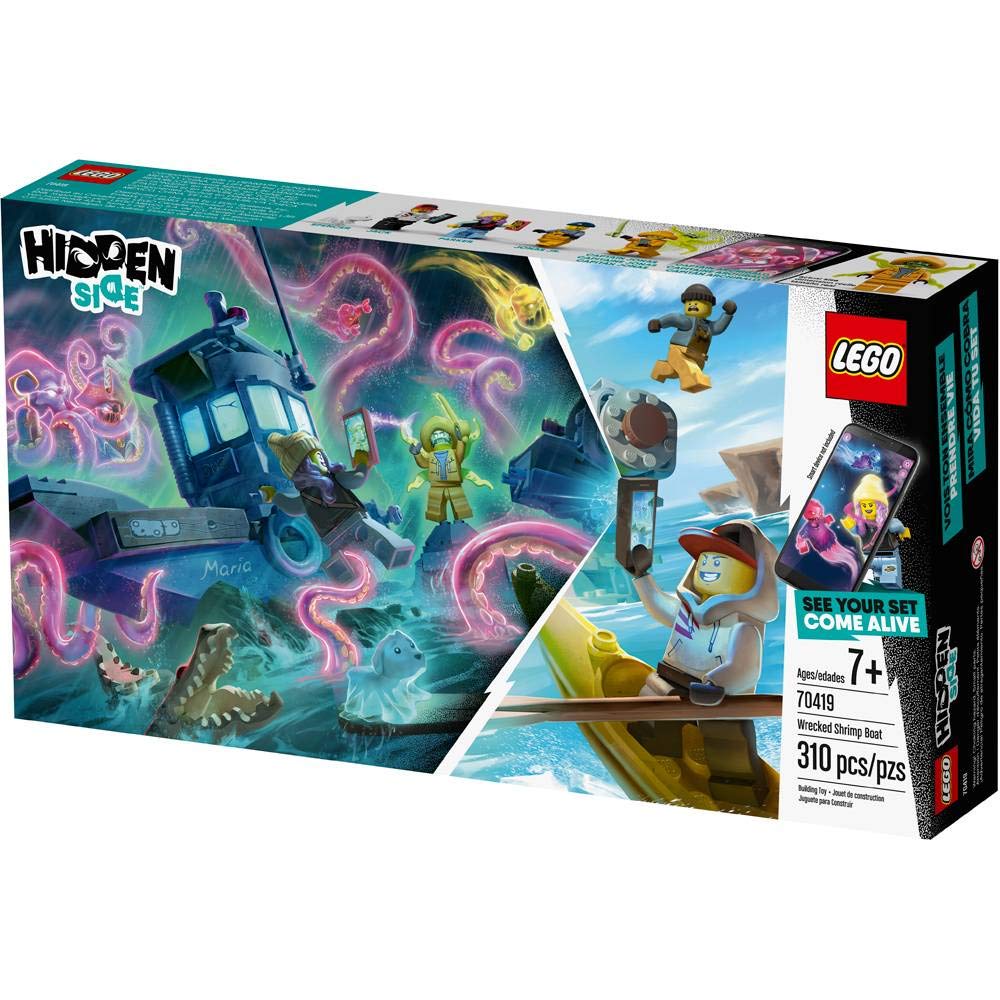 LEGO Hidden Side Wrecked Shrimp Boat 70419 – AR Playset, 310 Pieces