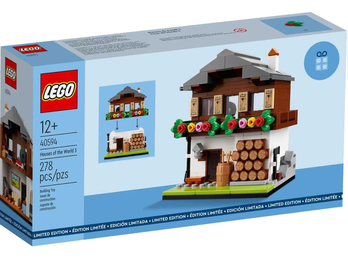 LEGO Houses of The World 3 – Switzerland Architecture Set (278 Pieces, 40594)