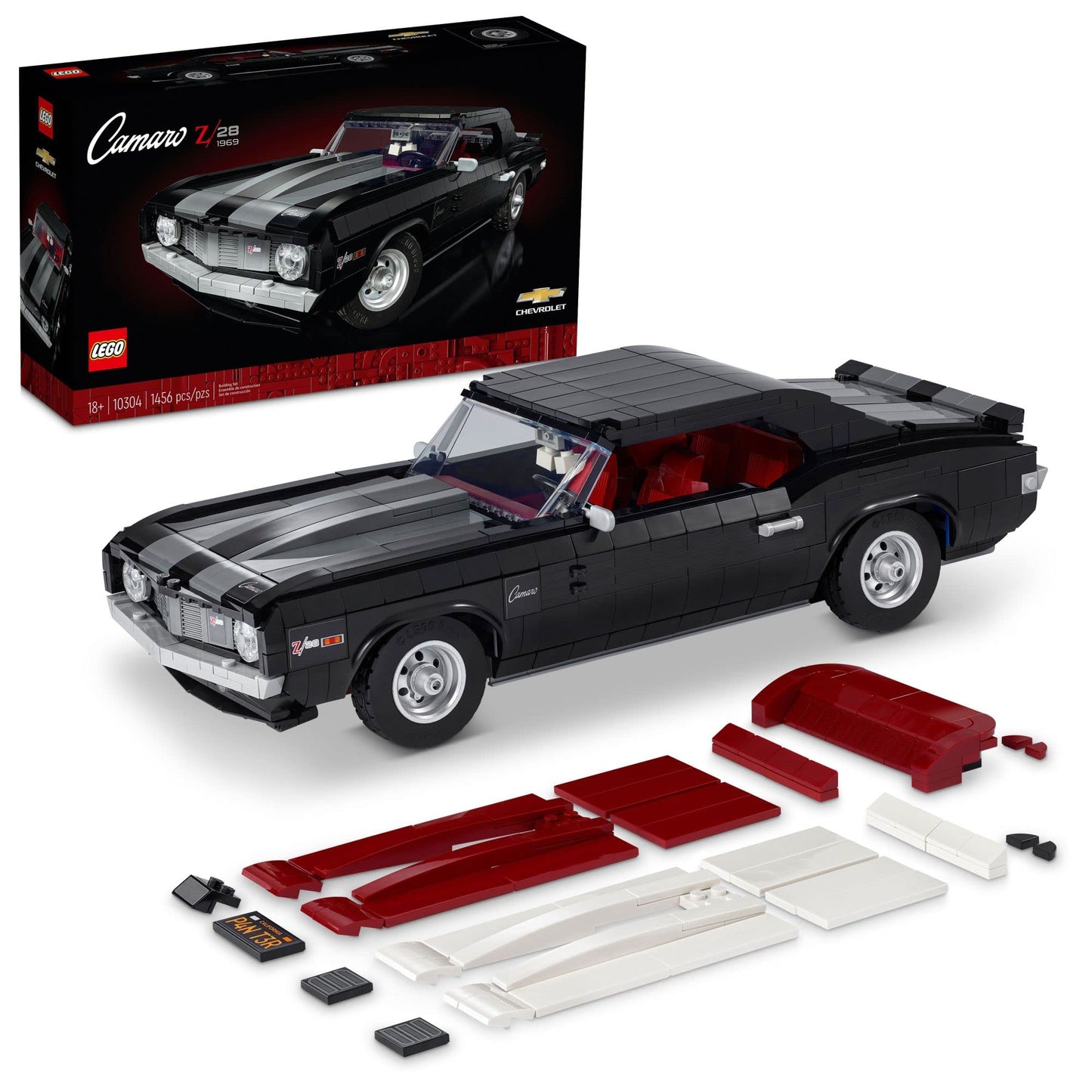 LEGO Icons Chevrolet Camaro Z28 10304 | Customizable Classic Car Model Kit for Adults