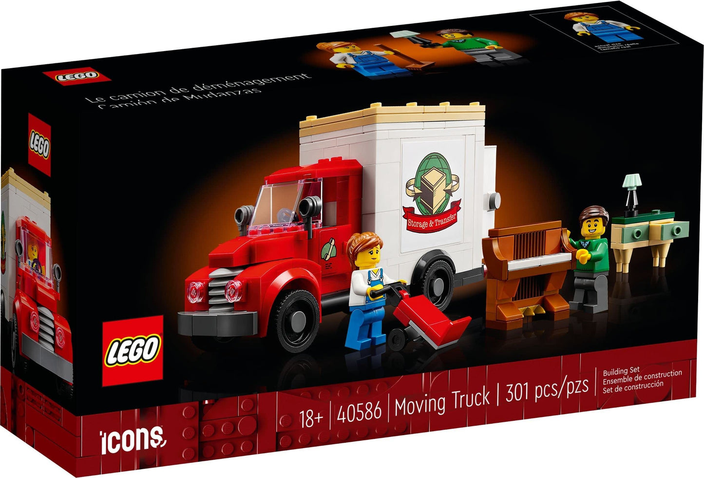LEGO Icons Moving Truck 40586 – Buildable Mini Relocation Set for Imaginative Play