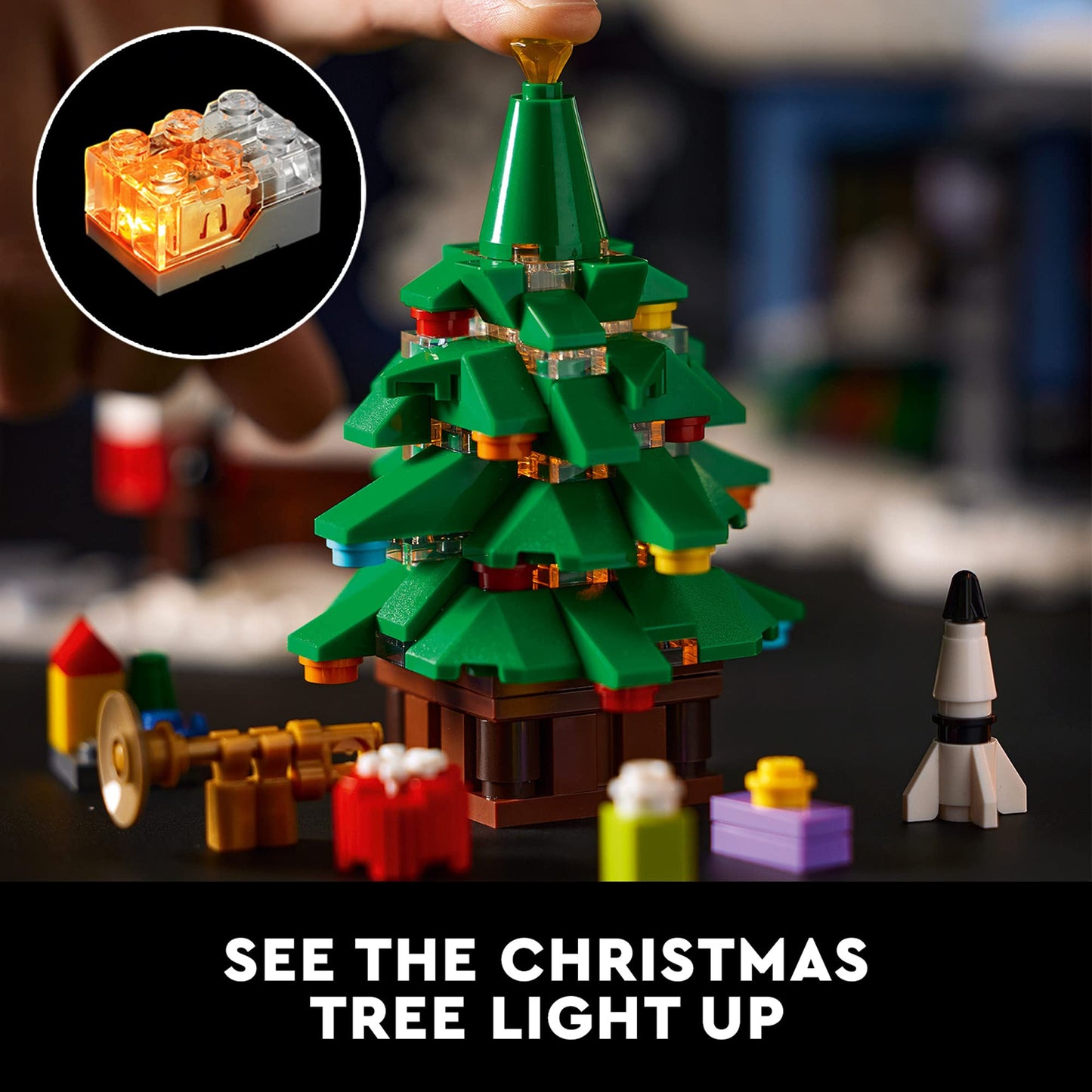 LEGO Icons Santa's Visit 10293 Christmas House – Festive Village Set for Adults