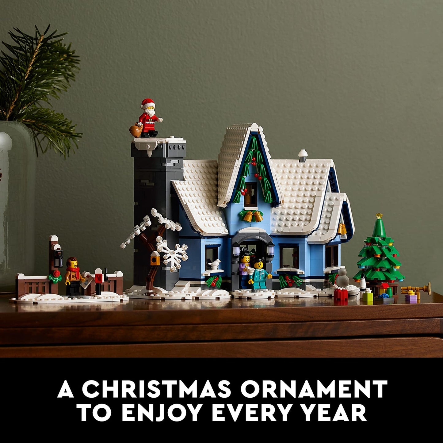 LEGO Icons Santa’s Visit 10293 Christmas House – Festive Model for Adults & Families