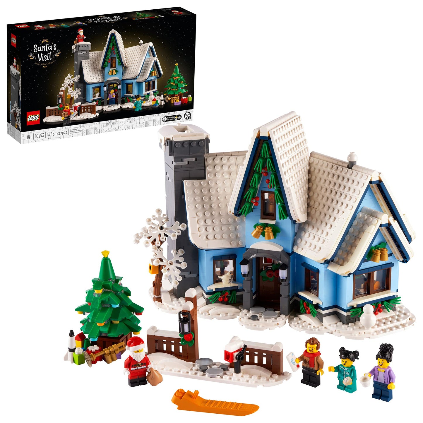 LEGO Icons Santa’s Visit 10293 Christmas House – Festive Model for Adults & Families