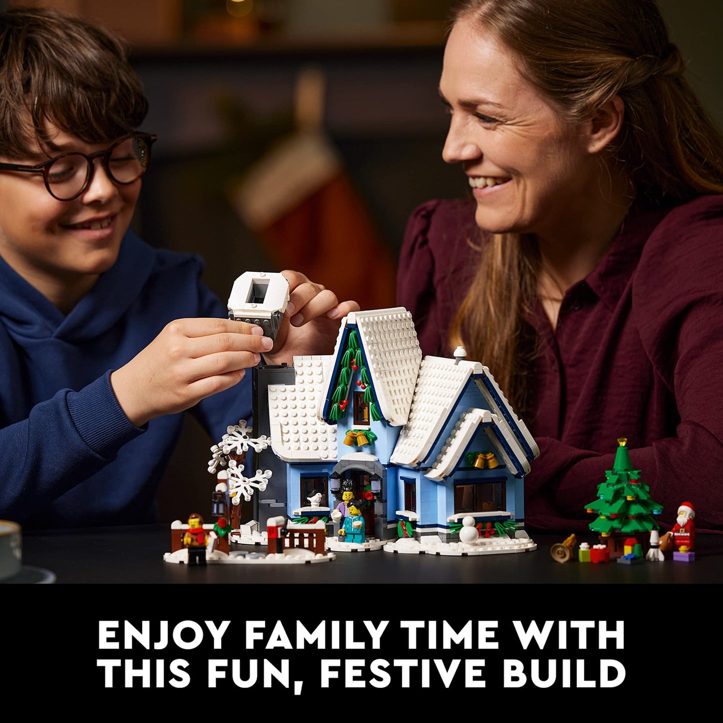 LEGO Icons Santa’s Visit 10293 Christmas House – Festive Model for Adults & Families