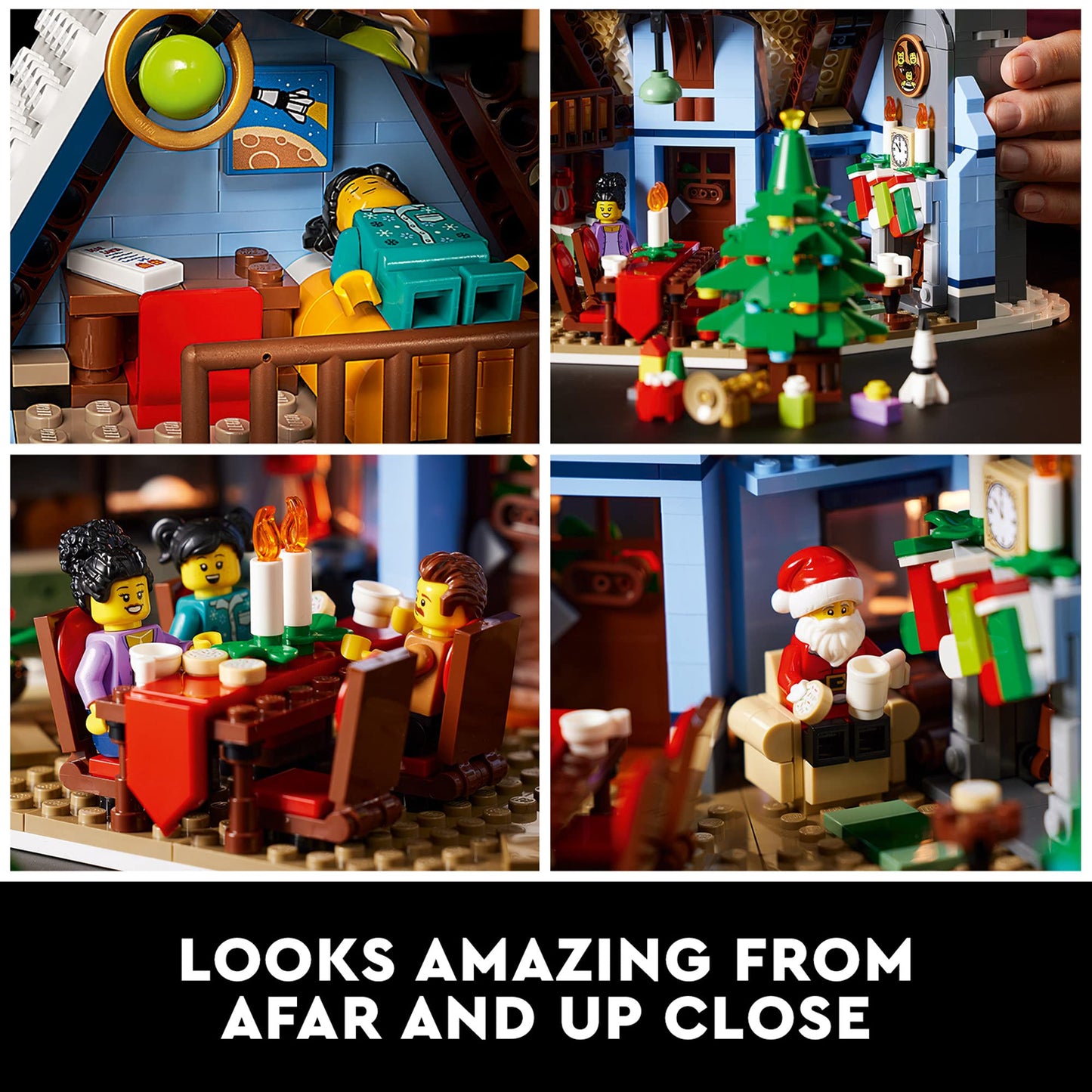 LEGO Icons Santa’s Visit 10293 Christmas House – Festive Model for Adults & Families