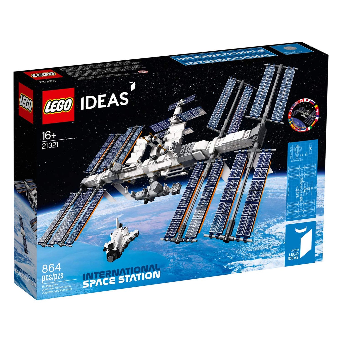 LEGO Ideas International Space Station 21321 – 864-Piece Display Model for Adults