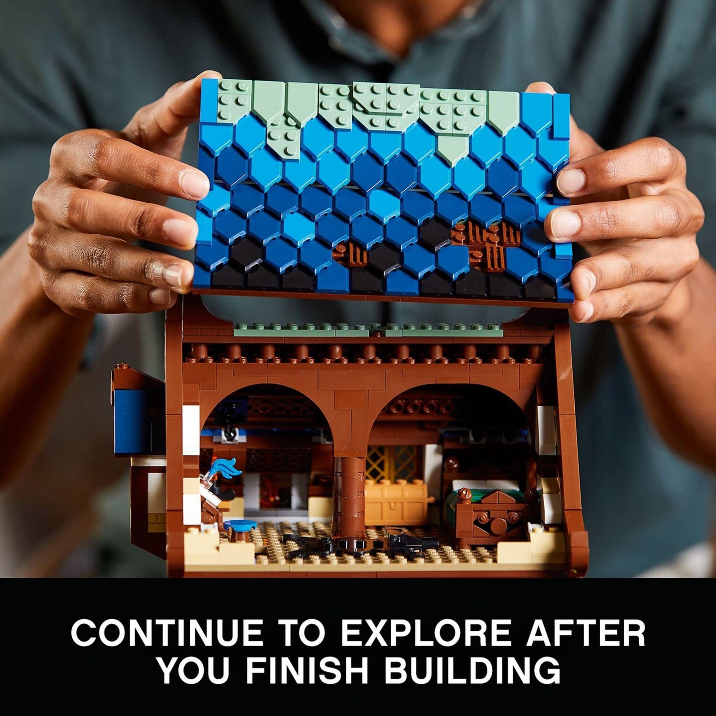 LEGO Ideas Medieval Blacksmith 21325 Building Set for Adults | Collectible 3-Level Display Model