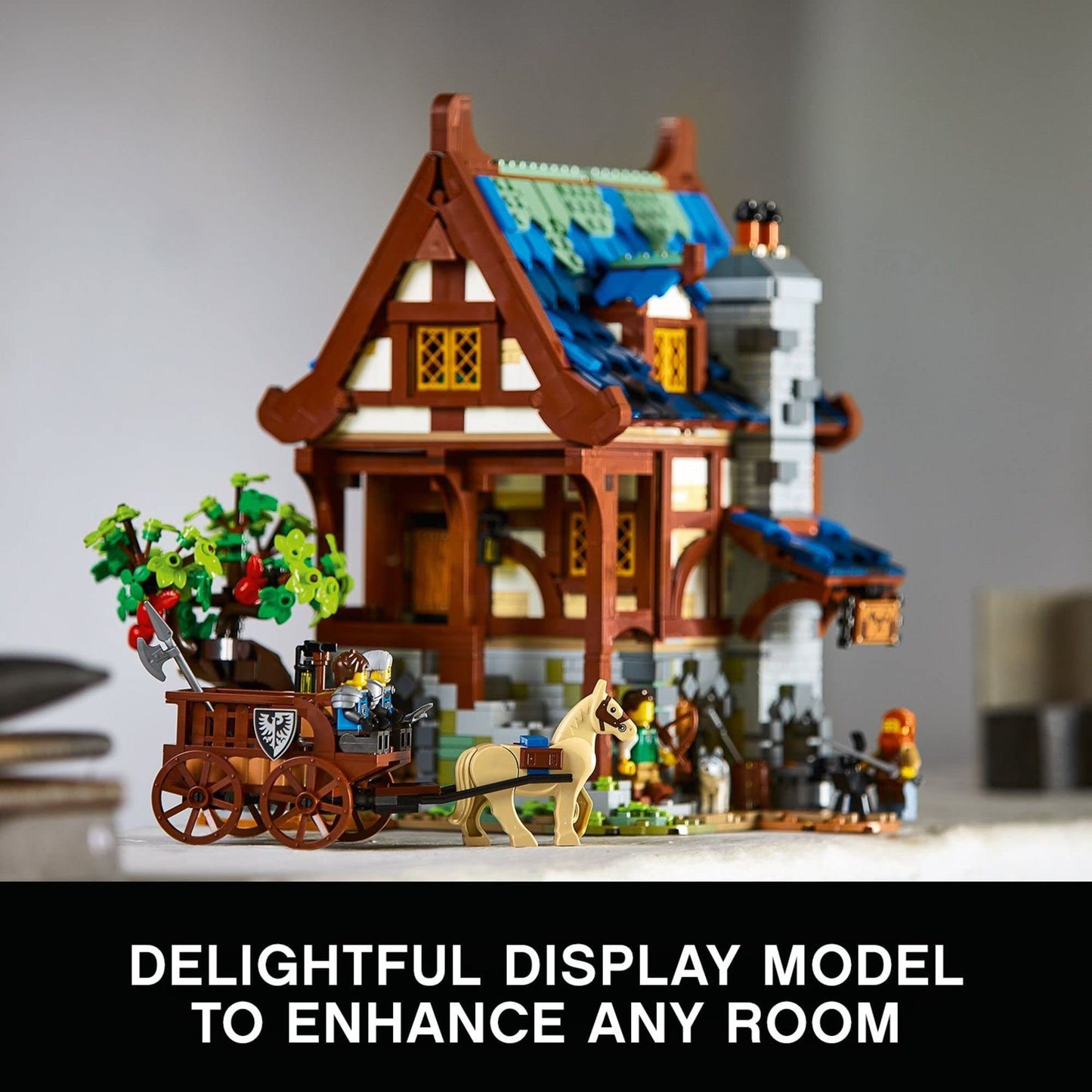 LEGO Ideas Medieval Blacksmith 21325 Building Set for Adults | Collectible 3-Level Display Model