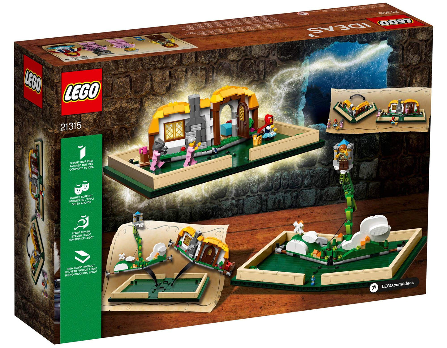 LEGO Ideas Pop-up Book 21315 – Little Red Riding Hood & Jack and the Beanstalk (859 Pieces)