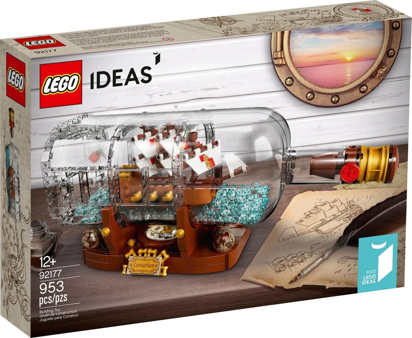 LEGO Ideas Ship in a Bottle 92177 – Buildable Ship in a Bottle by LEGO