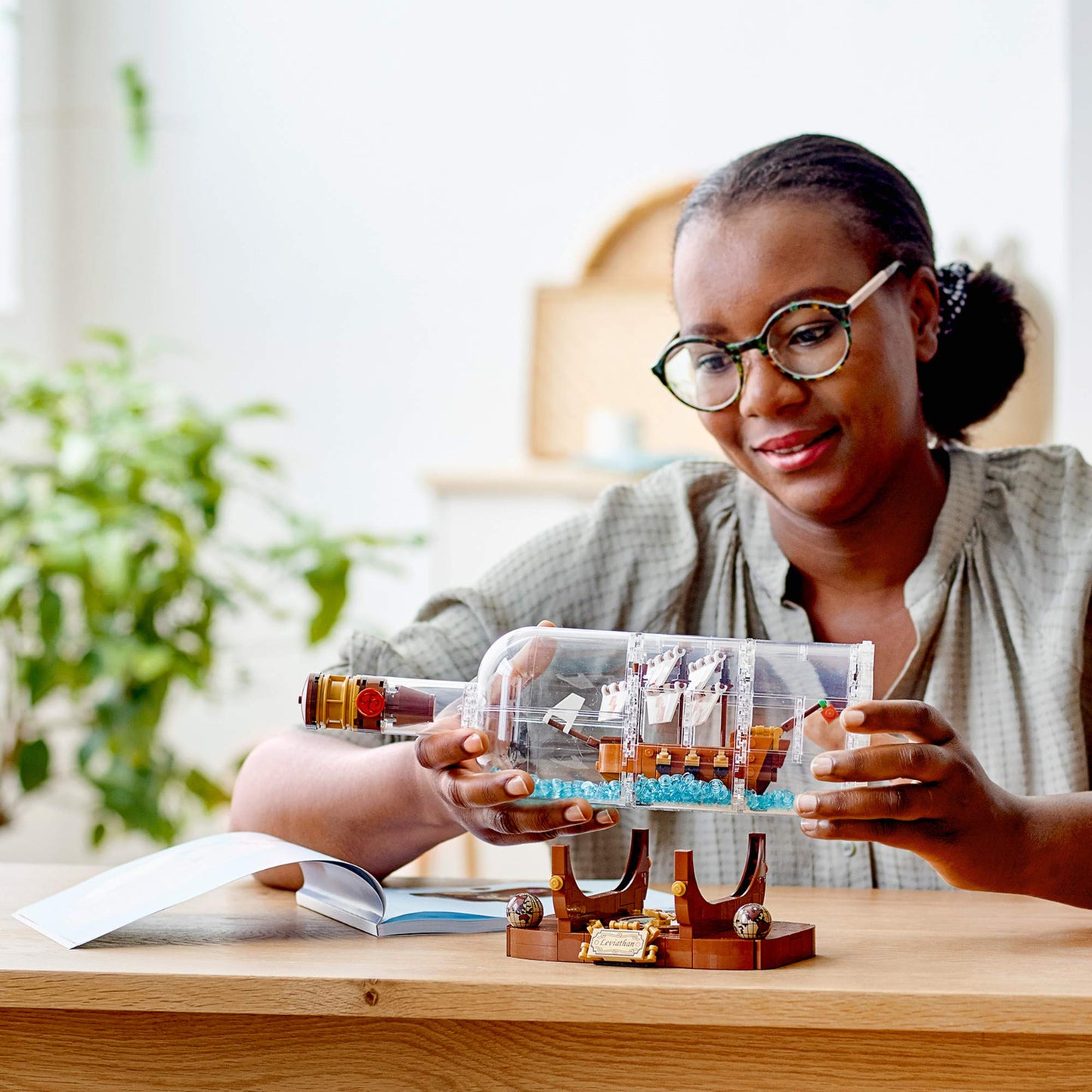LEGO Ideas Ship in a Bottle 92177 – Expert Building Kit (962 Pieces) | Collectible Display for Adults