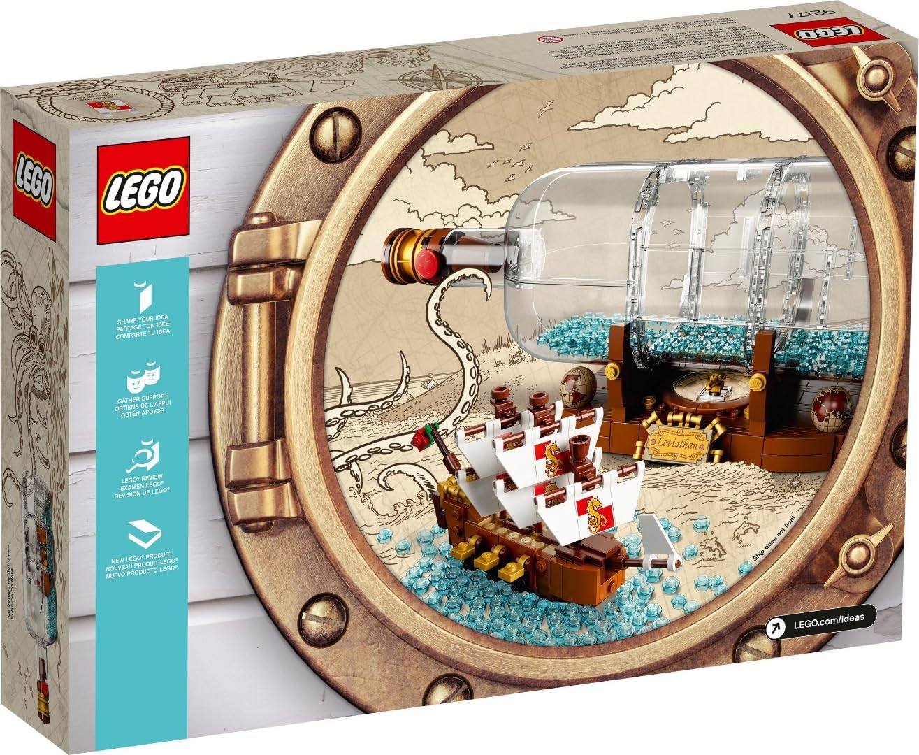 LEGO Ideas Ship in a Bottle 92177 – Buildable Ship in a Bottle by LEGO