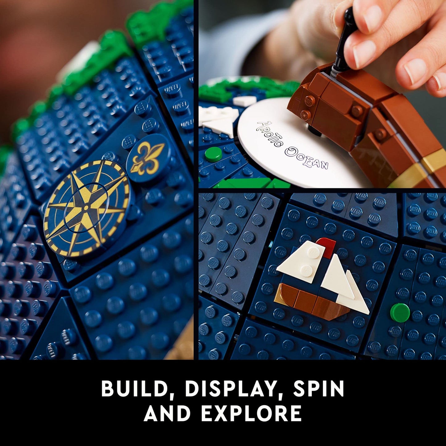 LEGO Ideas The Globe 21332 – Spinning Earth Globe for Adults (2,585 Pieces)