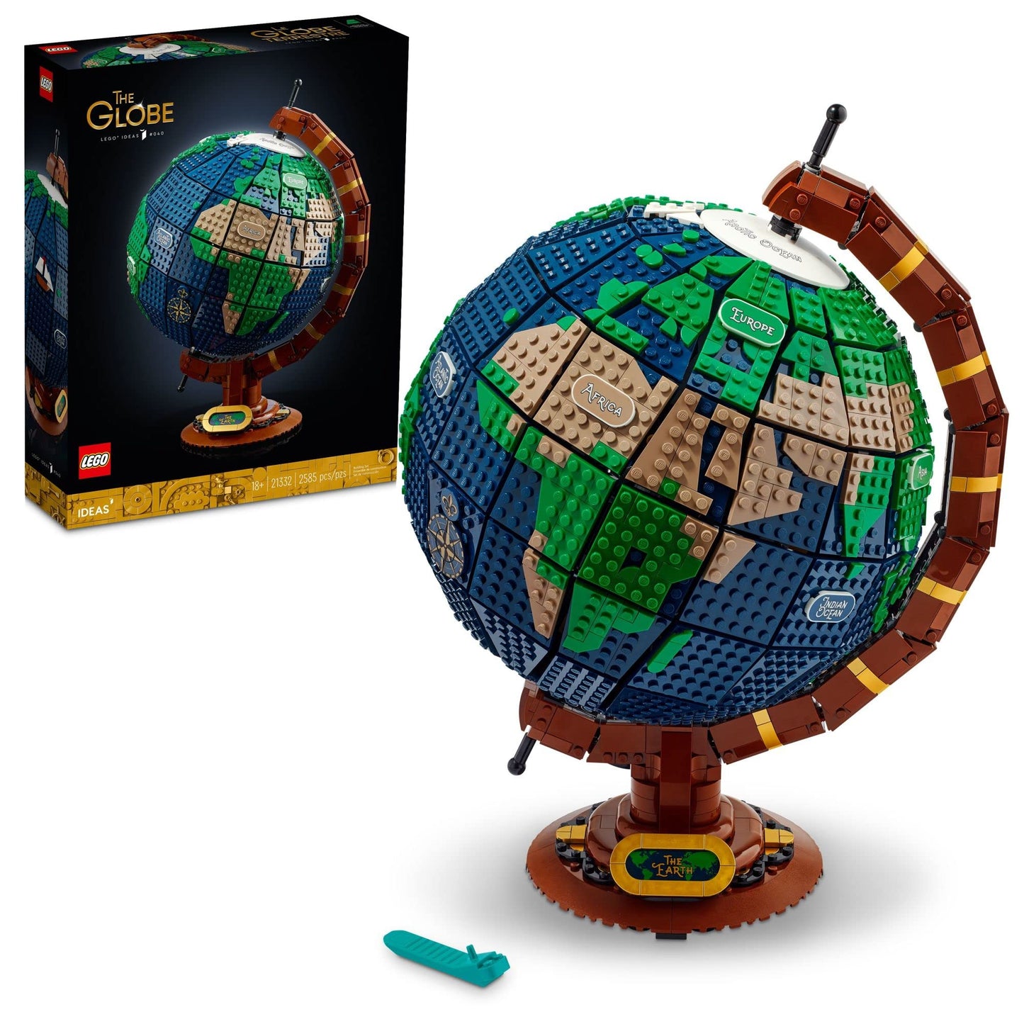 LEGO Ideas The Globe 21332 – Spinning Earth Globe for Adults (2,585 Pieces)