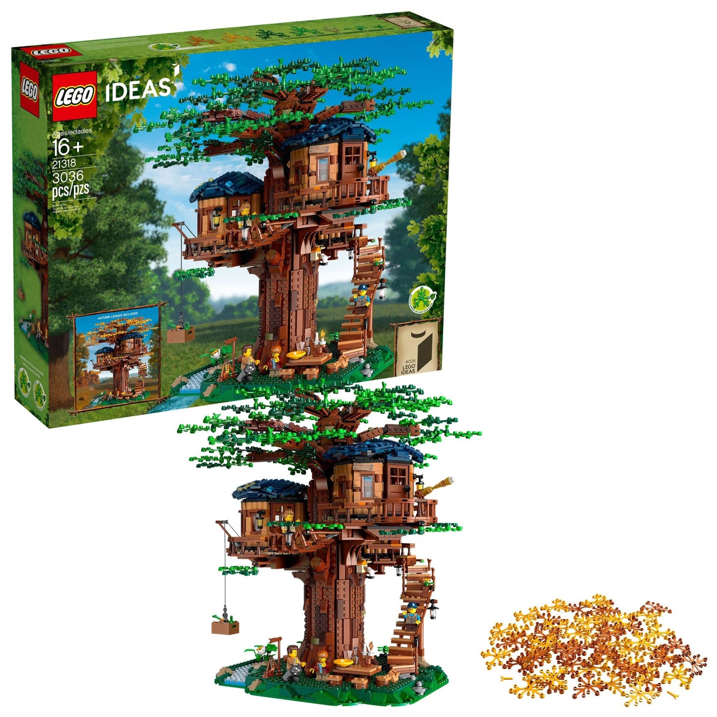LEGO Ideas Tree House 21318 – 3036-Piece Construction Set for 16+ with Interchangeable Leaves