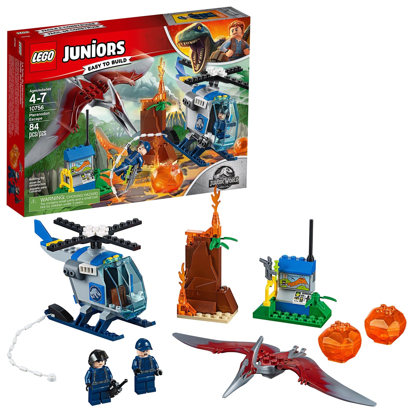 LEGO Juniors 4+ Jurassic World Pteranodon Escape 10756 – 84-Piece Building Kit