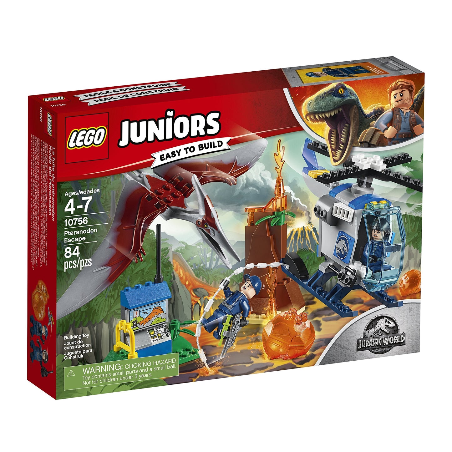 LEGO Juniors 4+ Jurassic World Pteranodon Escape 10756 – 84-Piece Building Kit
