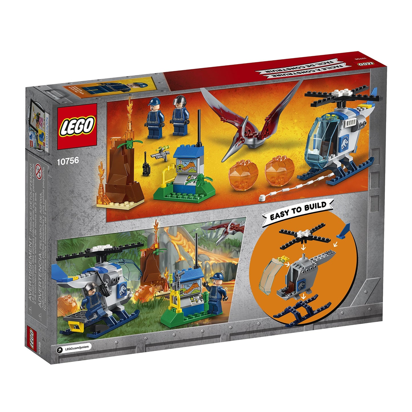 LEGO Juniors 4+ Jurassic World Pteranodon Escape 10756 – 84-Piece Building Kit