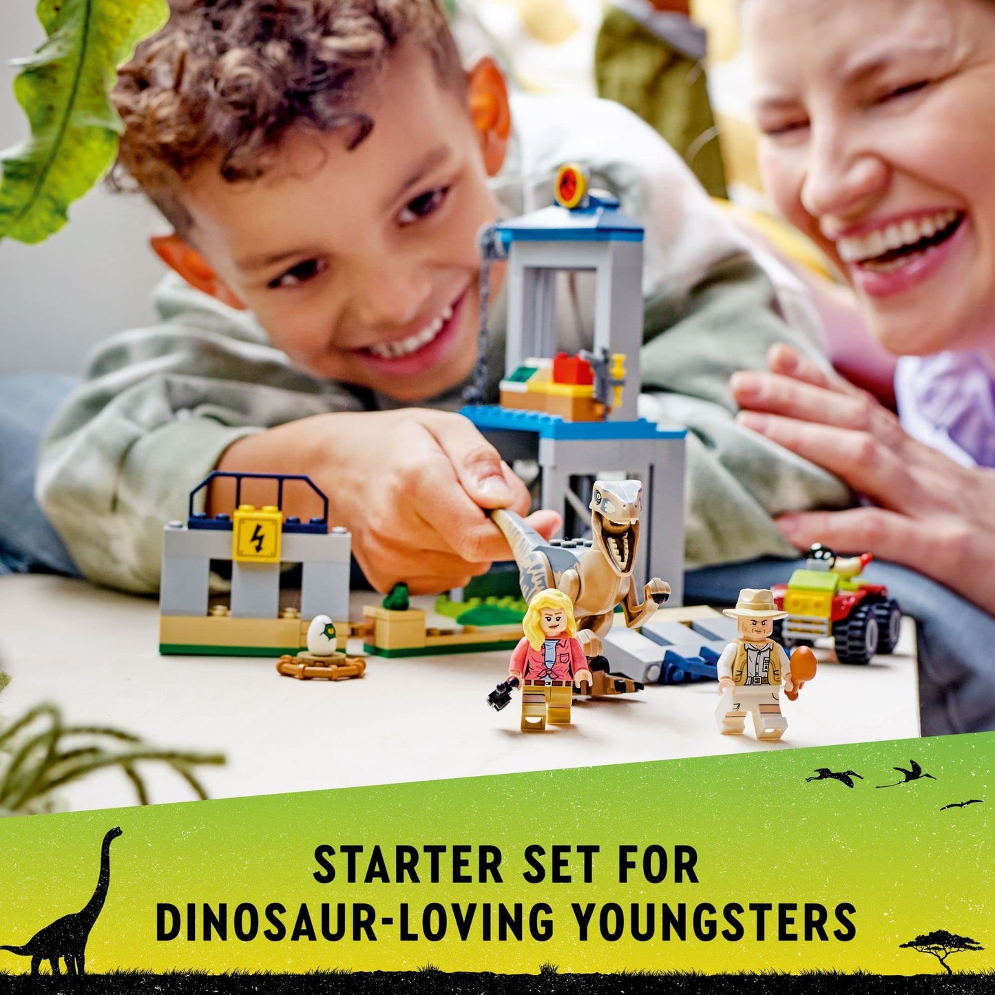 LEGO Jurassic Park Velociraptor Escape 76957 – Buildable Dinosaur Pen & Off-Roader (Ages 4+)