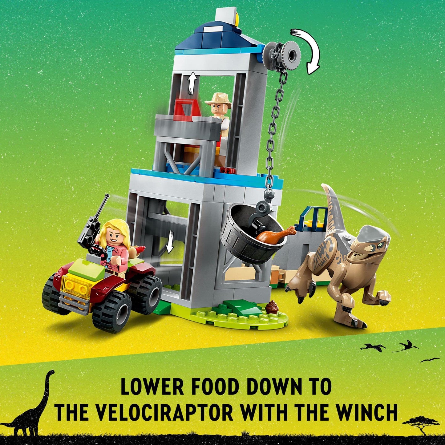 LEGO Jurassic Park Velociraptor Escape 76957 – Buildable Dinosaur Pen & Off-Roader (Ages 4+)