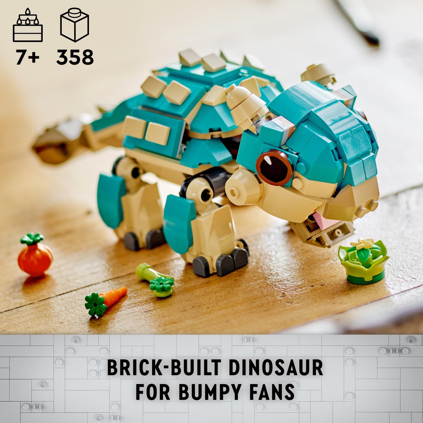 LEGO Jurassic World Baby Bumpy Ankylosaurus Toy 76962 | Buildable Camp Cretaceous Dinosaur for Ages 7+