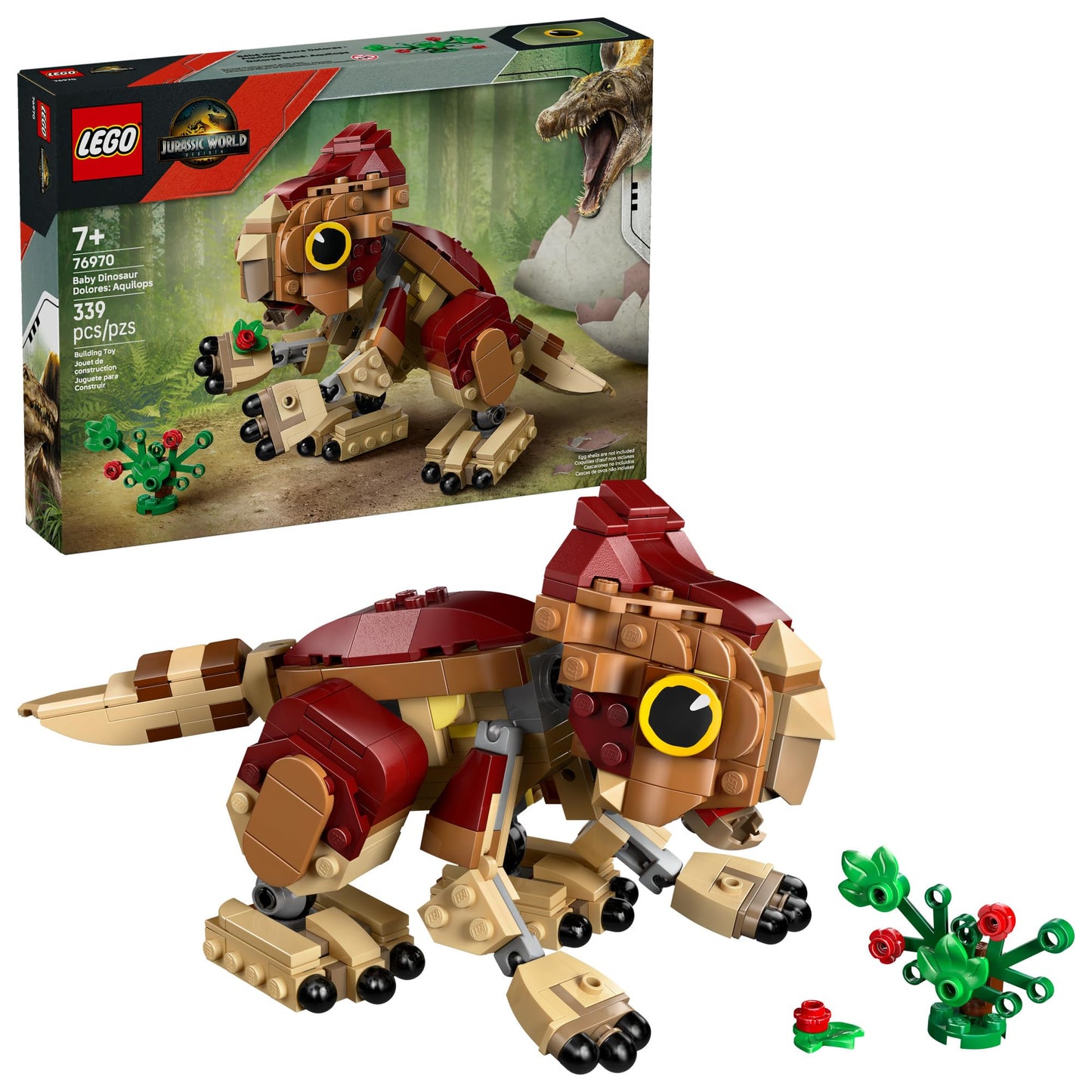 LEGO Jurassic World Baby Dinosaur Dolores: Aquilops (76970) – Educational Pretend-Play Toy for Kids 7+